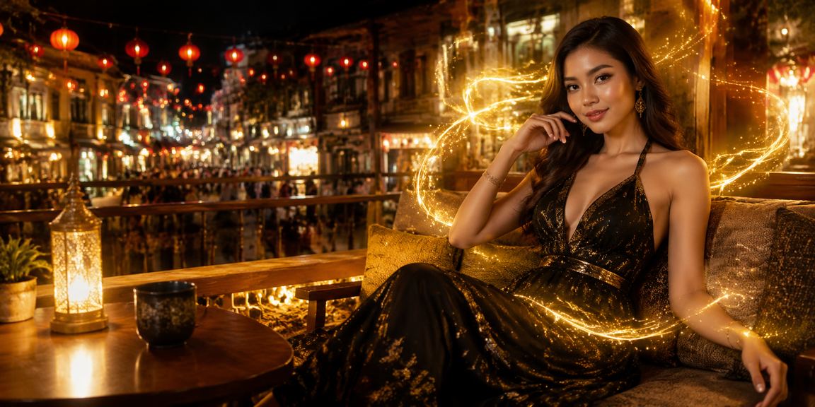 Suasana pertaruhan kasino mewah di Melaka dengan meja blackjack langsung