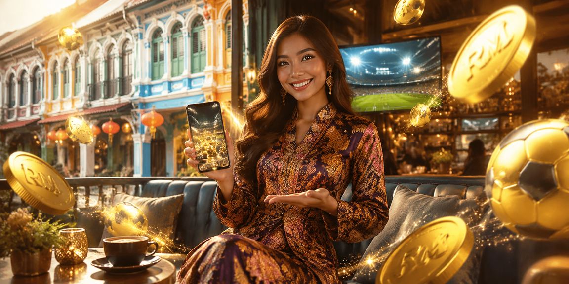Penang batik-styled online lottery game with lucky numbers