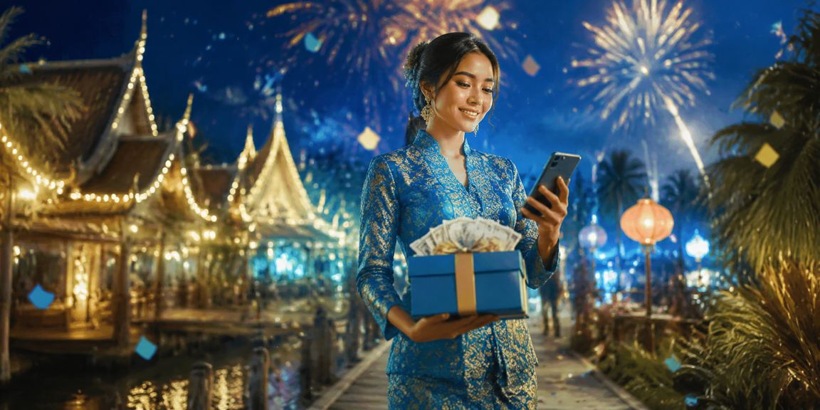 Sarawak female user accessing gt50 mobile casino platform in baju kurung